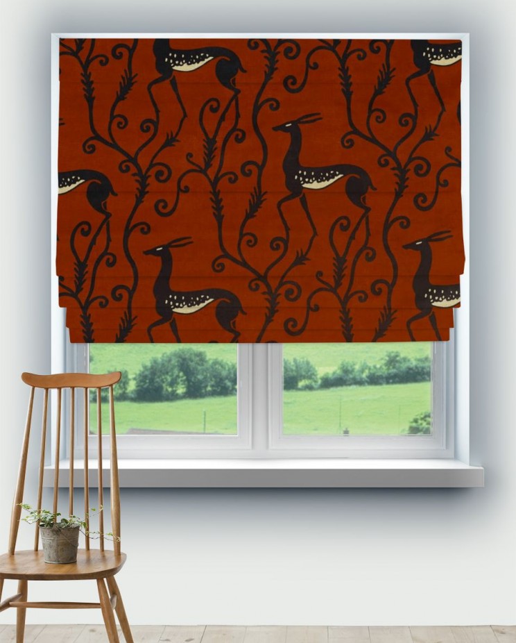 Roman Blinds Zoffany Deco Deer Velvet Fabric 322672