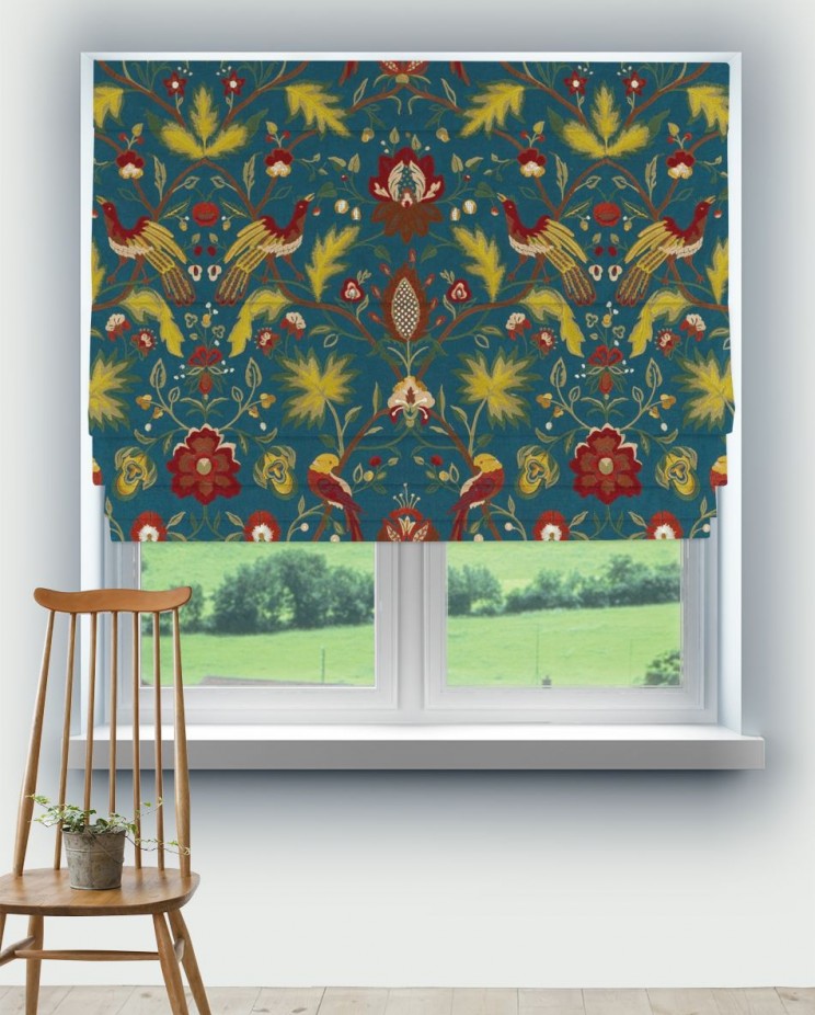 Roman Blinds Zoffany Oiseaux de Paradis Embroidery Fabric Fabric 333091