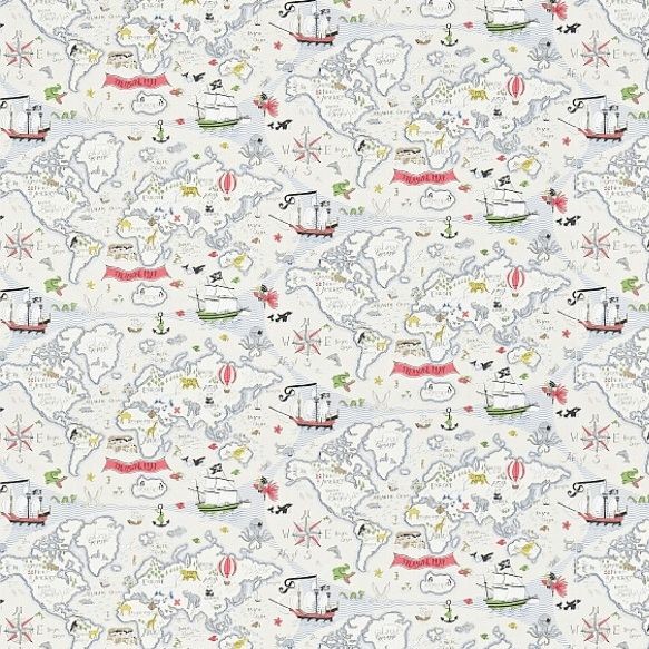 Sanderson Treasure Map Vanilla / Multi Wallpaper