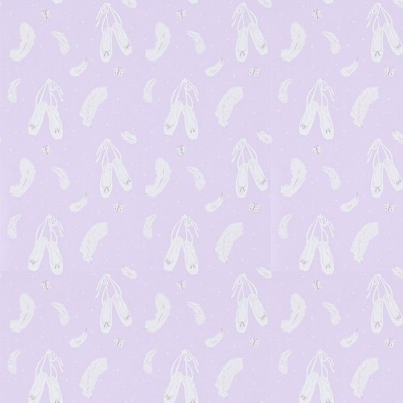 Sanderson Ballet Shoes Lavender Wallpaper