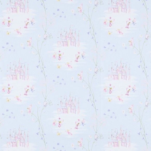 Sanderson Fairy Castle Blue Wallpaper