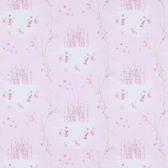 Fairy Castle Pink Wallpaper - Pink - By Sanderson - 214046