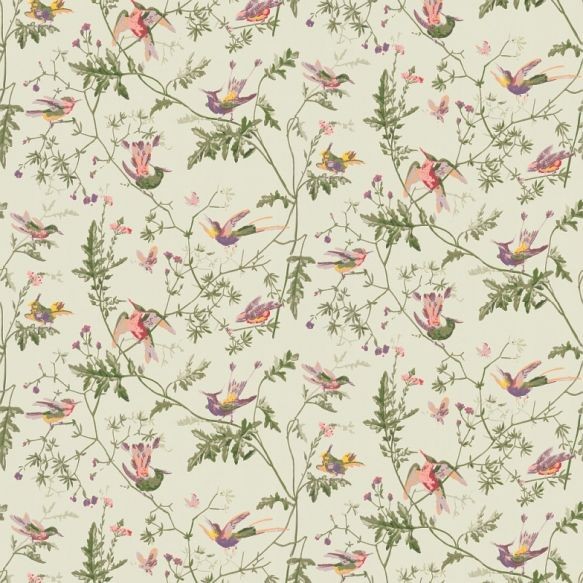 Hummingbirds Wallpaper - Green Multi-Colour - By Cole and Son - 100/14070