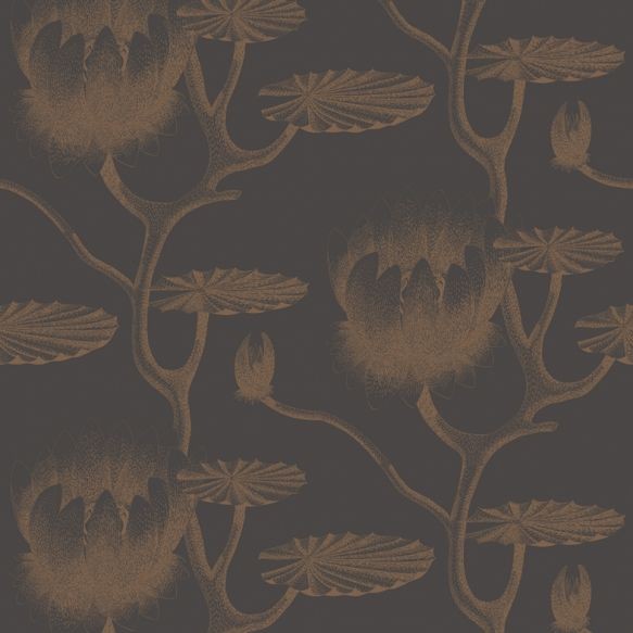 Lily Wallpaper - Bronze & Black - By Cole and Son - 95/4021