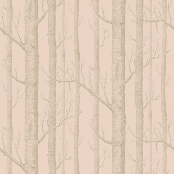 Woods Wallpaper - Pink and Gilver - By Cole and Son - 103/5024