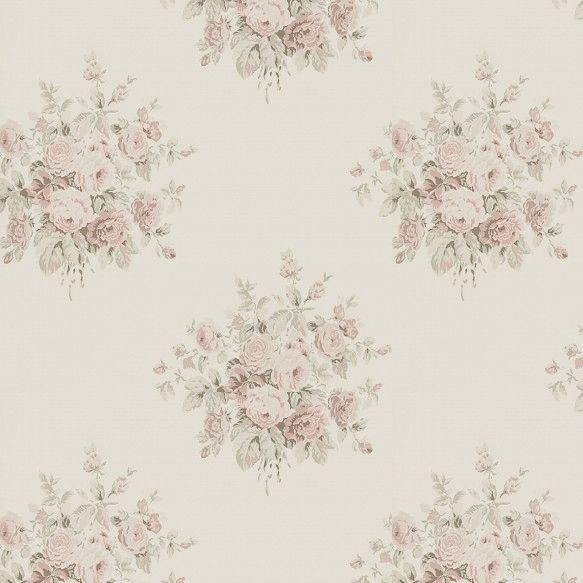 Wainscott Floral Wallpaper - Antique Rose - By Ralph Lauren - PRL707/03
