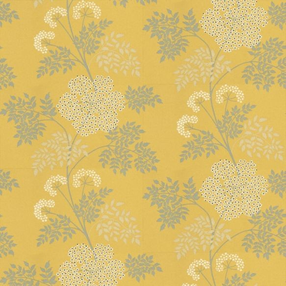 Cowparsley Wallpaper - Chinese Yellow - By Sanderson - DOPWCO105