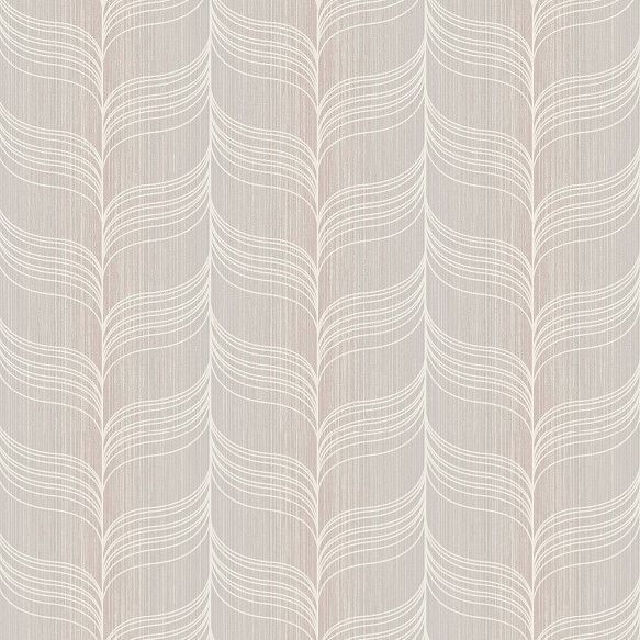 Wave Wallpaper - Pale Lilac - By Today Interiors - 1301509