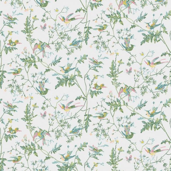 Hummingbirds Wallpaper - Green and Pink - By Cole and Son - 112/4015