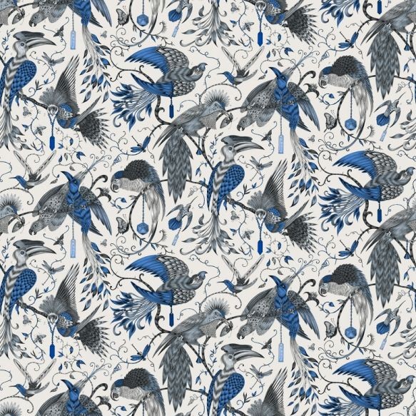 Clarke and Clarke Audubon Blue Wp Wallpaper