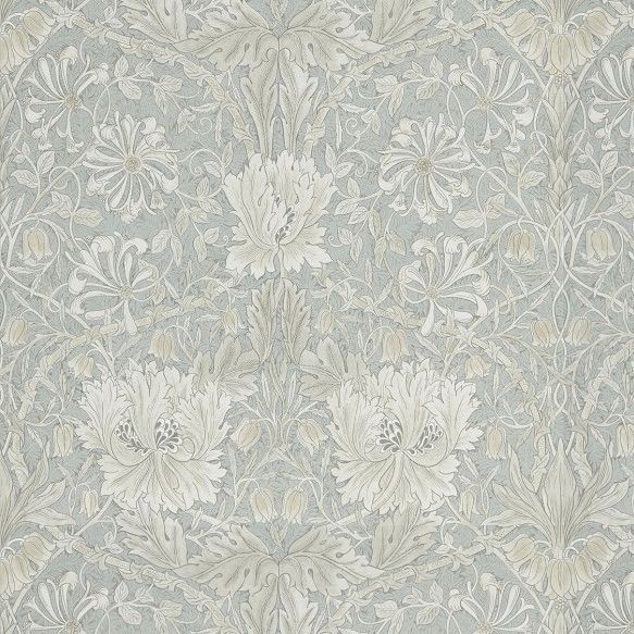 Morris and Co Pure Honeysuckle and Tulip Wallpaper