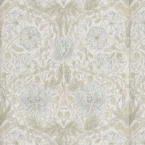 Morris and Co Pure Honeysuckle and Tulip Wallpaper