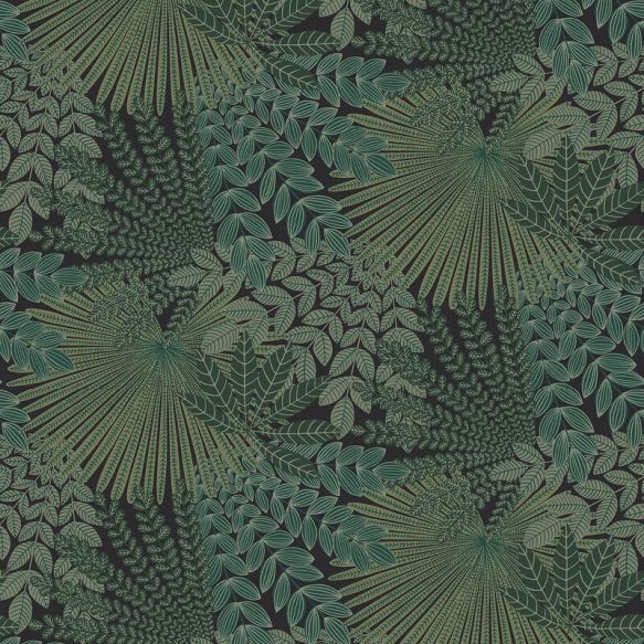 Velvet Leaves Wallpaper - Green - By Boråstapeter - 2263