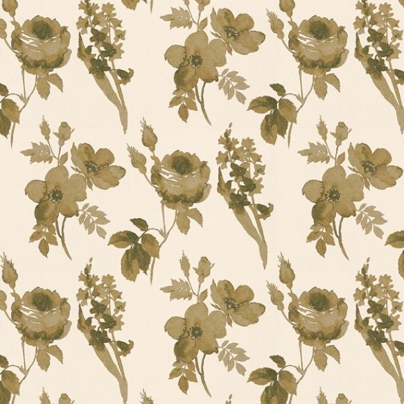 Today Interiors Parchment Flowers Wallpaper