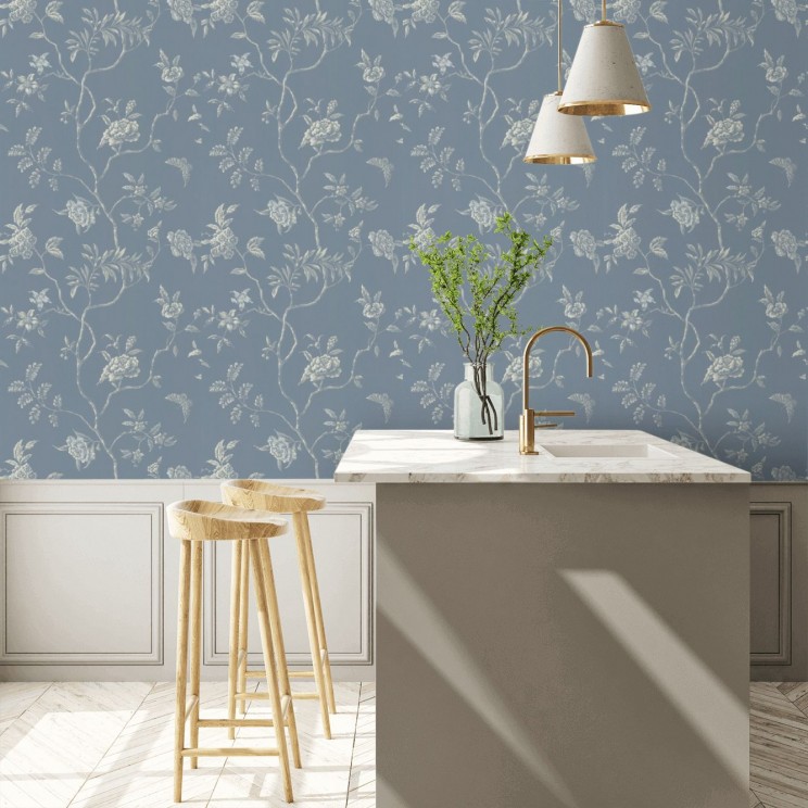 Delancey Wallpaper - Blue - By Colefax and Fowler - 7128/03