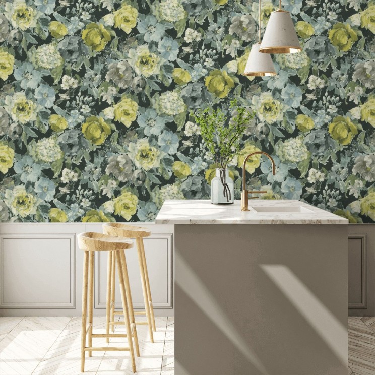 Roseto Wallpaper - Slate - By Designers Guild - PDG675/02