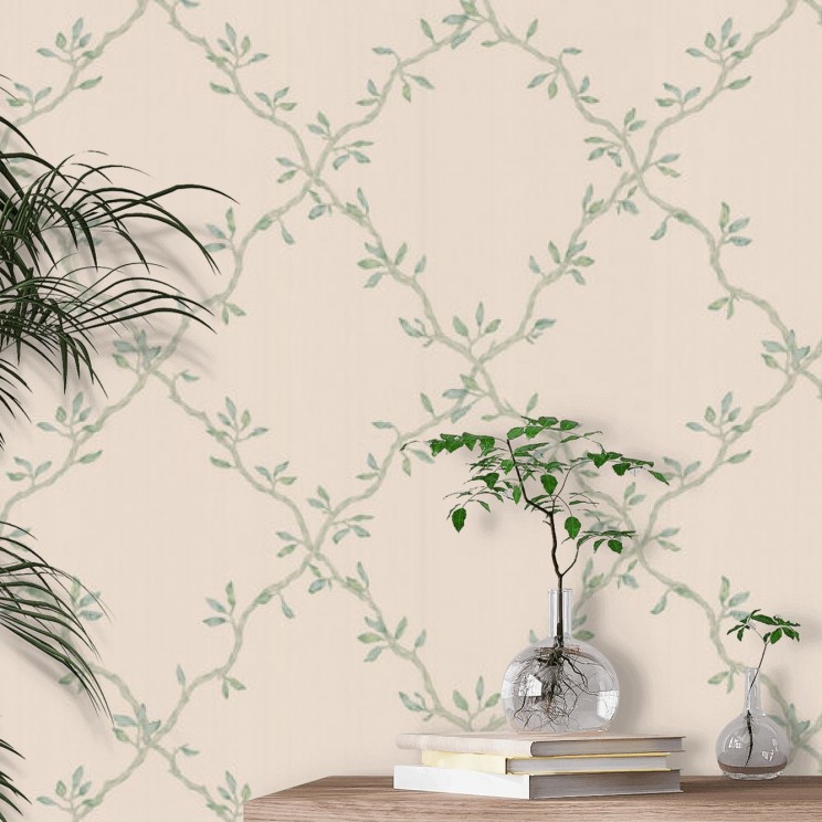 Leaf Trellis Wallpaper - Forest - By Colefax and Fowler - 07706/04