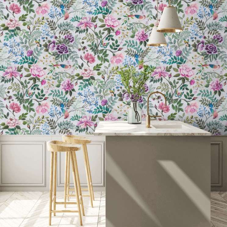 Porcelaine De Chine Wallpaper - Fuchsia - By Designers Guild - PDG1146/01