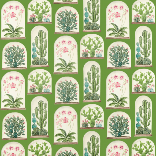 Sanderson Terrariums Botanical Green Fabric
