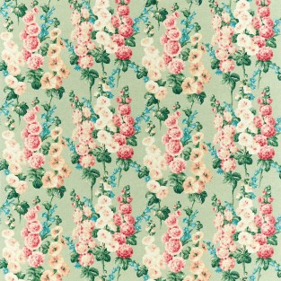 Sanderson Hollyhocks Fabric