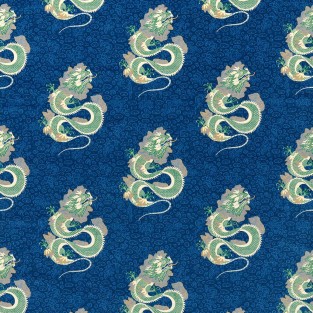 Sanderson Water Dragon Fabric