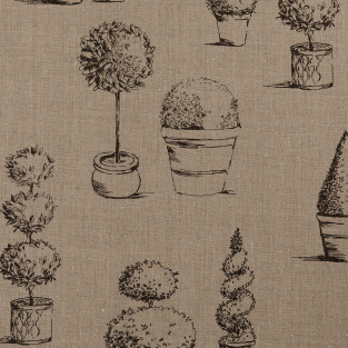 Clarke and Clarke Topiary Linen Fabric