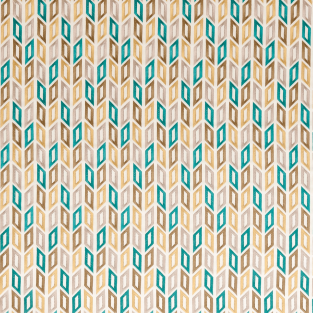 Clarke and Clarke Tambour Teal Fabric