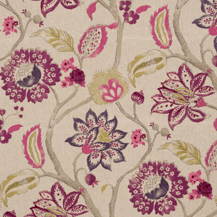 Clarke and Clarke Mariam Mulberry Fabric