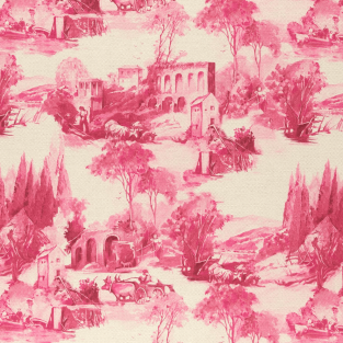 Clarke and Clarke Anastacia Raspberry Fabric
