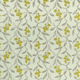 Clarke and Clarke Melrose Chartreuse Fabric
