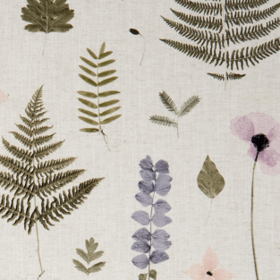 Clarke and Clarke Herbarium Blush/Natural Fabric