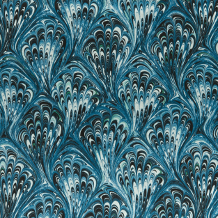 Clarke and Clarke Pavone Teal Fabric