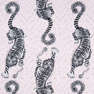 Clarke and Clarke Tigris Pink Fabric