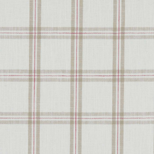 Clarke and Clarke Kelmscott Raspberry/Linen Fabric