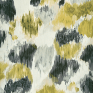 Clarke and Clarke Cirro Charcoal/Chartreuse Fabric