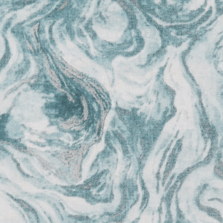 Clarke and Clarke Lavico Sheer Mineral/Kingfisher Fabric