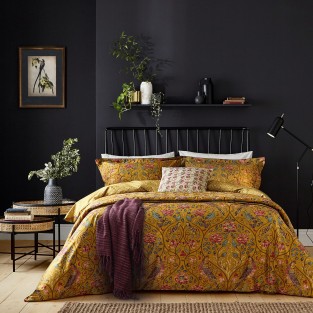 William Morris Seasons By May in Saffron Bedding