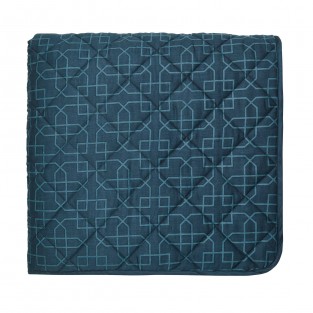 Sanderson Tulipomania Quilted Throw in Ink 