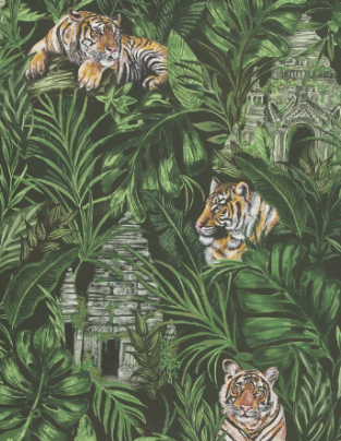 Graduate Collection Tiger & Temple Wallpaper