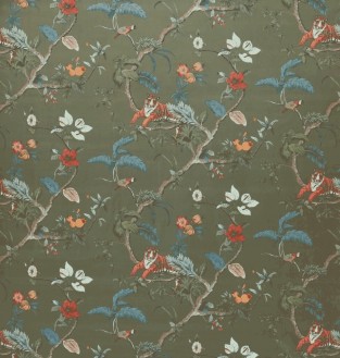 Ashley Wilde Bengal Olive Fabric