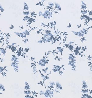 Cath Kidston Birds And Roses Blue Fabric