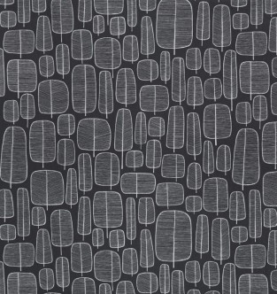MissPrint Little Trees Charcoal Fabric