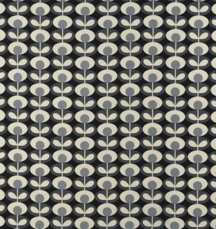 Orla Kiely Ovalflower Cool Grey Fabric
