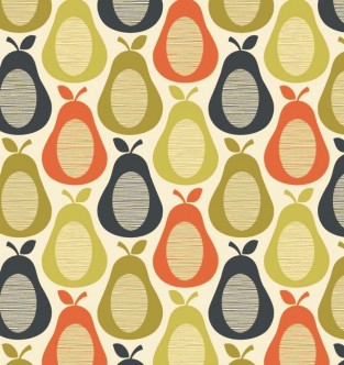 Orla Kiely Scribble Pear Multi Fabric