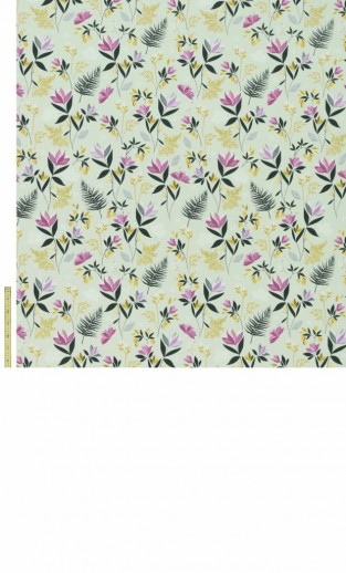 Sara Miller Orchard Floral Sateen Duckegg Fabric